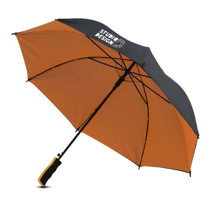 Paraguas automático con interior en colores y 8 paneles Ø103 color naranja vista 1