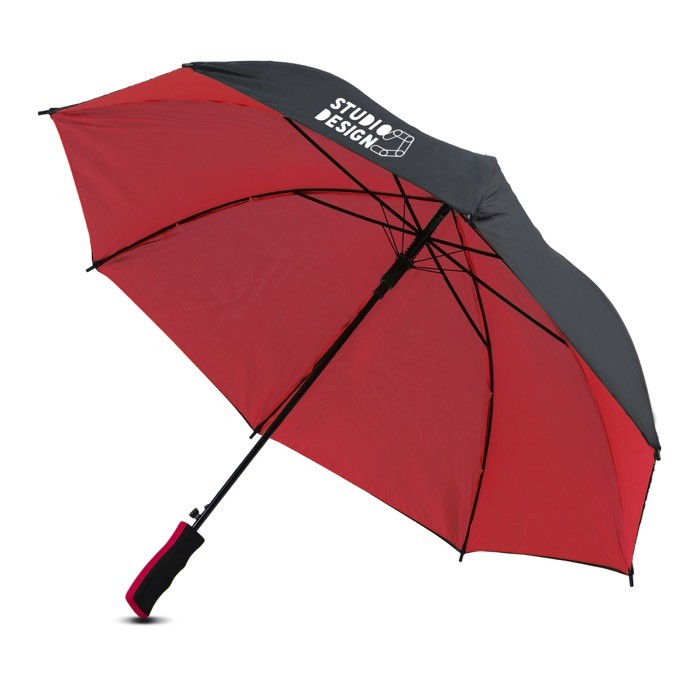 Paraguas automático con interior en colores y 8 paneles Ø103 color rojo vista 1