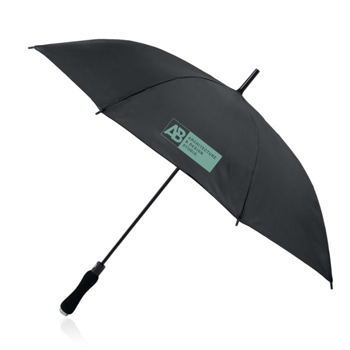 Paraguas automático con mango y exterior a juego Ø103 color negro vista detalle 7