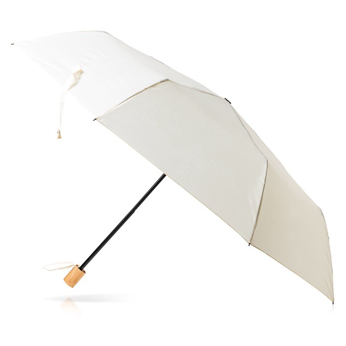 Paraguas manual de pongee y metal con funda y 8 paneles Ø97 color beige