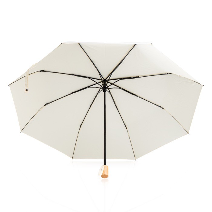 Paraguas manual de pongee y metal con funda y 8 paneles Ø97 color beige vista 2