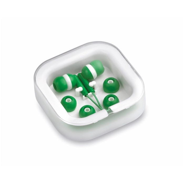 Auriculares baratos jack con caja color verde Auriculares baratos jack con caja color verde