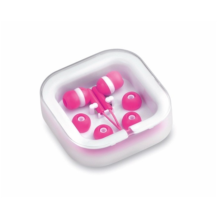 Auriculares baratos jack con caja color rosa Auriculares baratos jack con caja color rosa