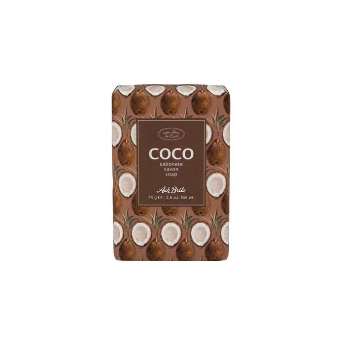 Jabón vegetal con aceite de coco fabricado en Portugal 75g color marrón Jabón vegetal con aceite de coco fabricado en Portugal 75g color marrón