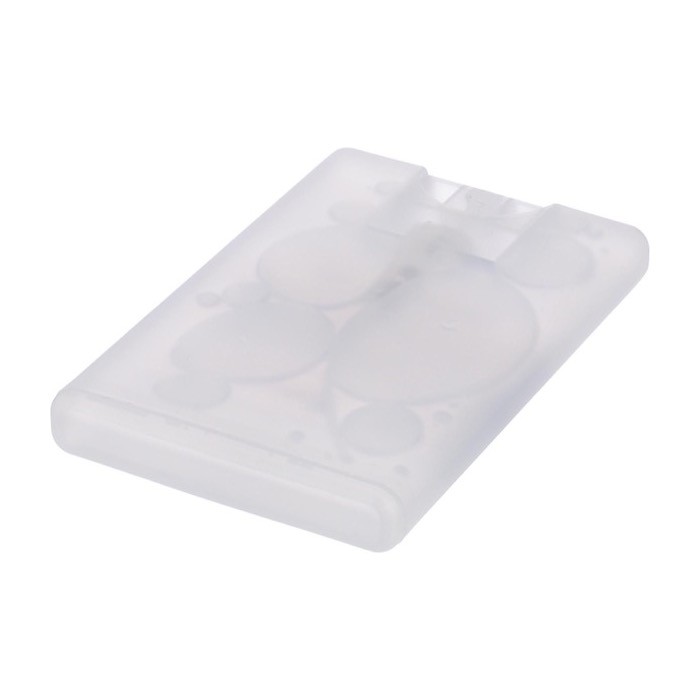 Spray de limpieza de manos con alcohol en forma rectangular tercera vista Spray de limpieza de manos con alcohol en forma rectangular tercera vista