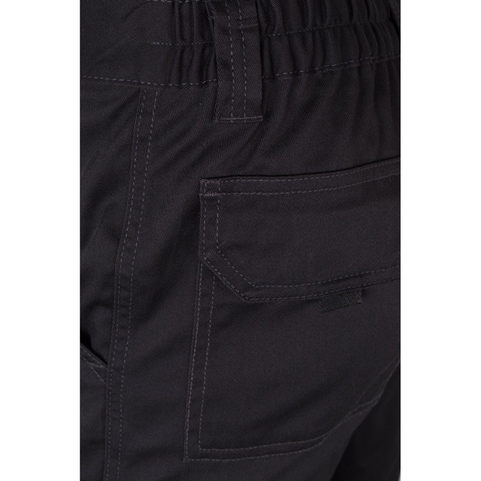Pantalón multibolsillos unisex de algodón y poliéster 240 g/m2 color negro sexta vista Pantalón multibolsillos unisex de algodón y poliéster 240 g/m2 color negro sexta vista