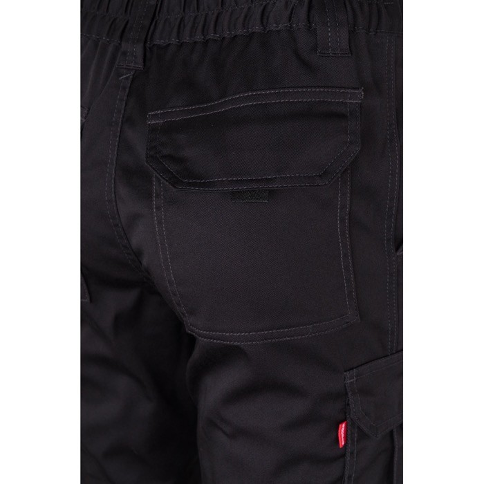 Pantalón multibolsillos unisex de algodón y poliéster 240 g/m2 color negro septima vista Pantalón multibolsillos unisex de algodón y poliéster 240 g/m2 color negro septima vista