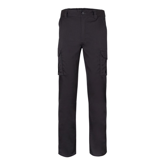 Pantalón multibolsillos unisex de algodón y poliéster 240 g/m2 color negro Pantalón multibolsillos unisex de algodón y poliéster 240 g/m2 color negro