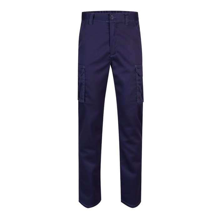 Pantalón multibolsillos unisex de algodón y poliéster 240 g/m2 color azul Pantalón multibolsillos unisex de algodón y poliéster 240 g/m2 color azul
