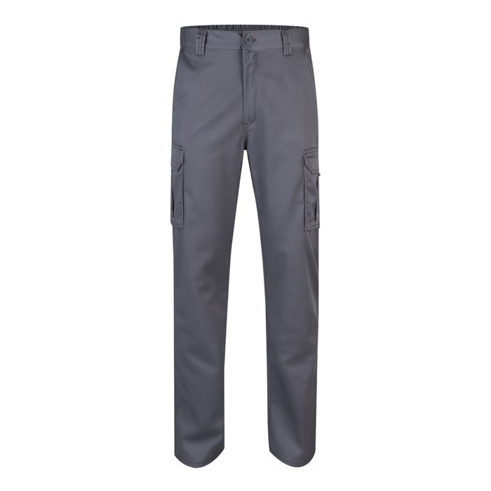 Pantalón multibolsillos unisex de algodón y poliéster 240 g/m2 color gris Pantalón multibolsillos unisex de algodón y poliéster 240 g/m2 color gris