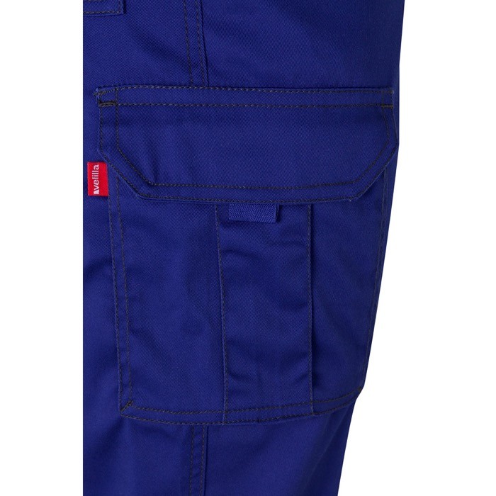 Pantalón multibolsillos unisex de algodón y poliéster 240 g/m2 color azul real quinta vista Pantalón multibolsillos unisex de algodón y poliéster 240 g/m2 color azul real quinta vista