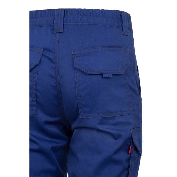Pantalón multibolsillos unisex de algodón y poliéster 240 g/m2 color azul real sexta vista Pantalón multibolsillos unisex de algodón y poliéster 240 g/m2 color azul real sexta vista