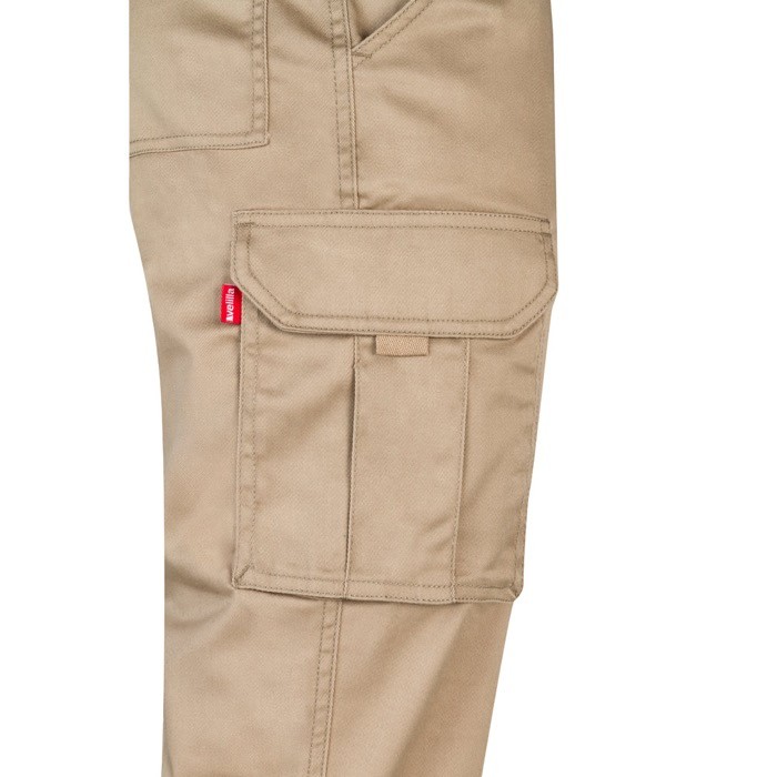 Pantalón multibolsillos unisex de algodón y poliéster 240 g/m2 color natural quinta vista Pantalón multibolsillos unisex de algodón y poliéster 240 g/m2 color natural quinta vista