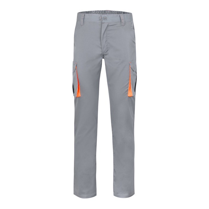 Pantalón de trabajo de sarga con varios bolsillos 200 g/m2 color naranja Pantalón de trabajo de sarga con varios bolsillos 200 g/m2 color naranja