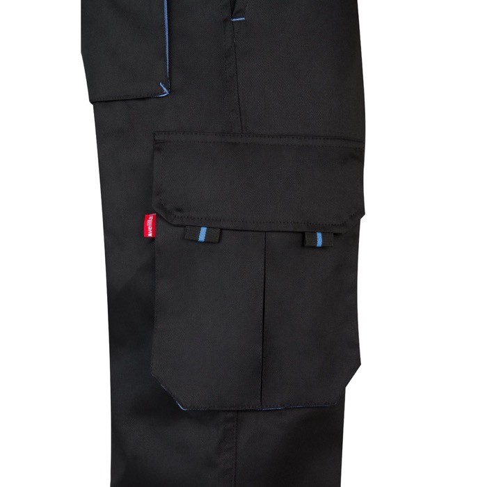 Pantalón de trabajo de sarga con varios bolsillos 200 g/m2 quinta vista Pantalón de trabajo de sarga con varios bolsillos 200 g/m2 quinta vista