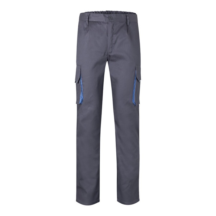 Pantalón de trabajo de sarga con varios bolsillos 200 g/m2 color azul claro Pantalón de trabajo de sarga con varios bolsillos 200 g/m2 color azul claro