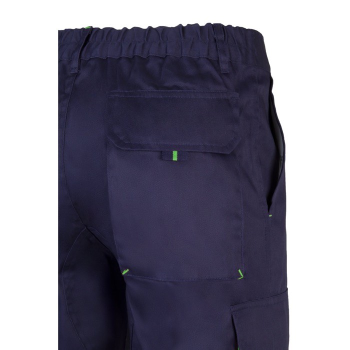 Pantalón de trabajo de sarga con varios bolsillos 200 g/m2 color verde sexta vista Pantalón de trabajo de sarga con varios bolsillos 200 g/m2 color verde sexta vista