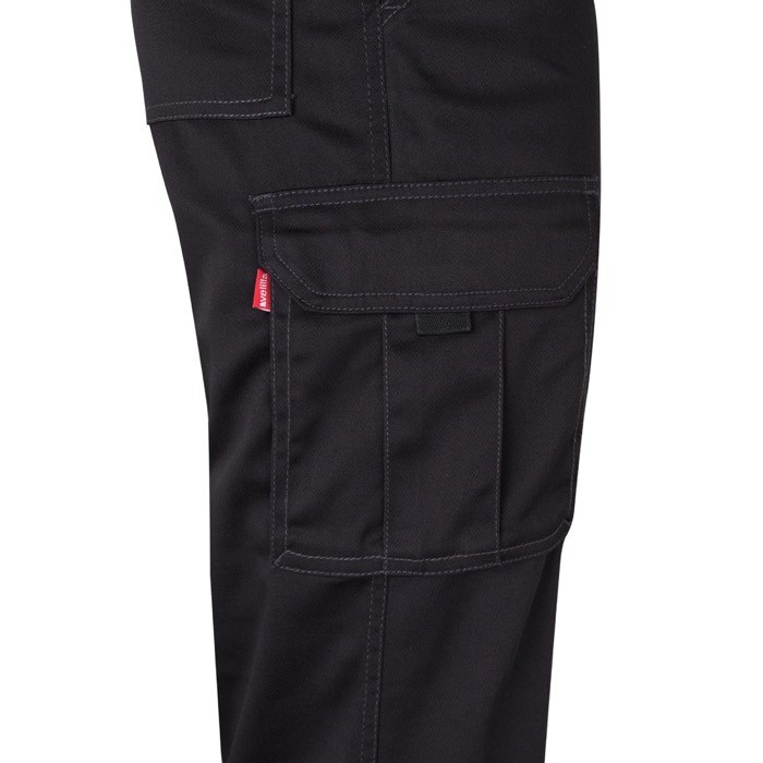Pantalón de trabajo unisex con bolsillos 290 g/m2 color negro quinta vista Pantalón de trabajo unisex con bolsillos 290 g/m2 color negro quinta vista