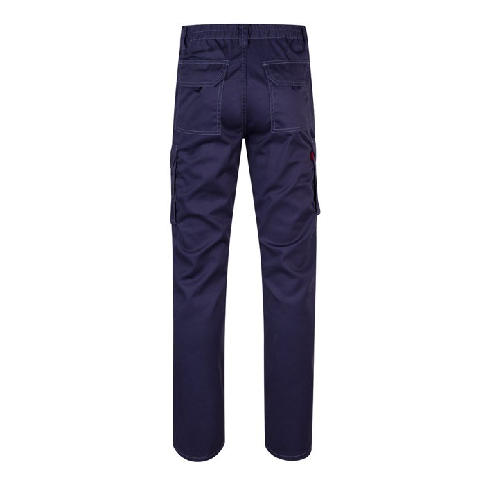 Pantalón de trabajo unisex con bolsillos 290 g/m2 color azul segunda vista Pantalón de trabajo unisex con bolsillos 290 g/m2 color azul segunda vista