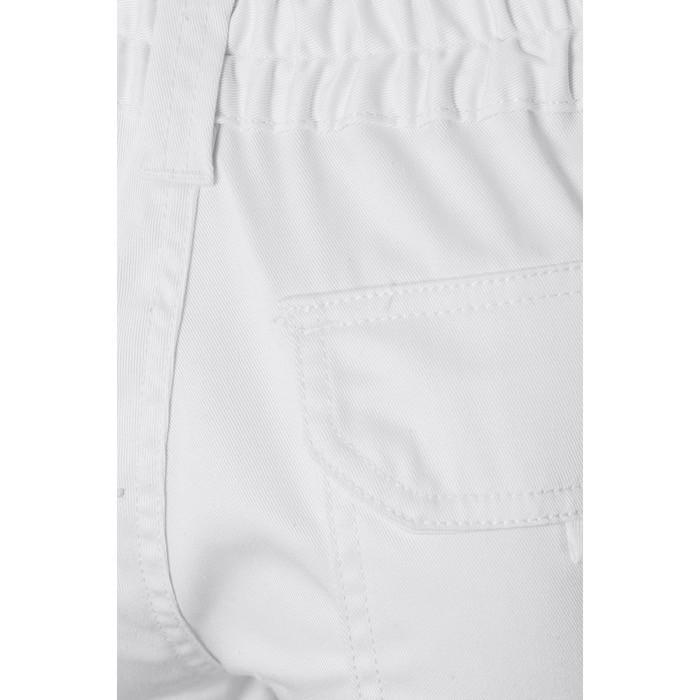 Pantalón de trabajo unisex con bolsillos 290 g/m2 color blanco septima vista Pantalón de trabajo unisex con bolsillos 290 g/m2 color blanco septima vista