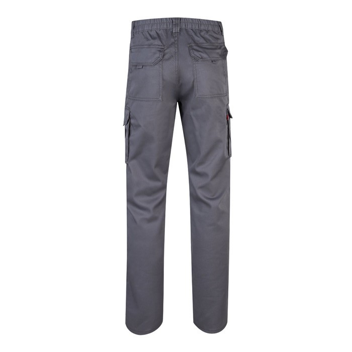 Pantalón de trabajo unisex con bolsillos 290 g/m2 color gris segunda vista Pantalón de trabajo unisex con bolsillos 290 g/m2 color gris segunda vista