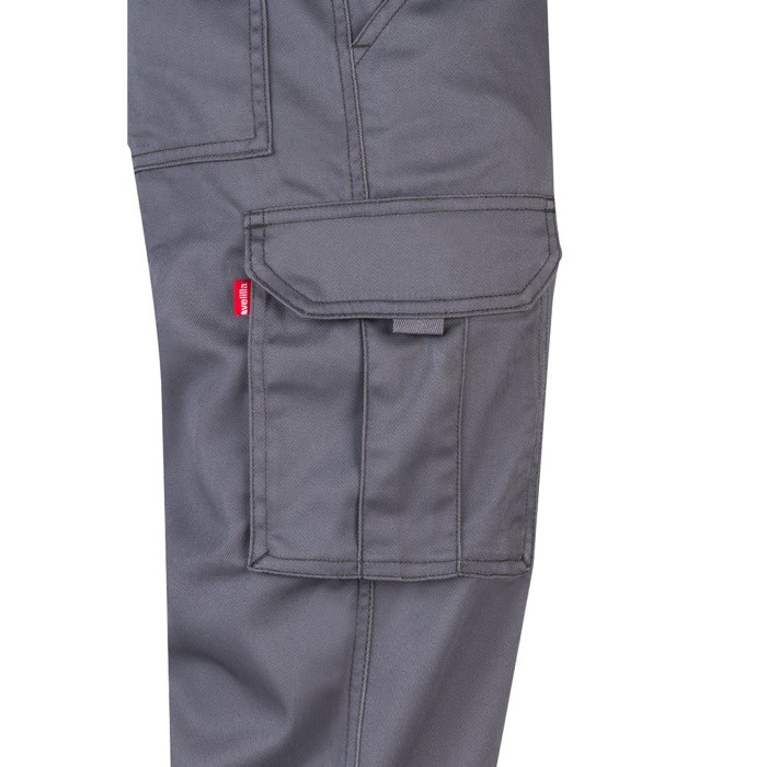 Pantalón de trabajo unisex con bolsillos 290 g/m2 color gris quinta vista Pantalón de trabajo unisex con bolsillos 290 g/m2 color gris quinta vista