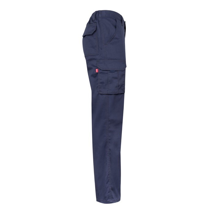 Pantalón de trabajo unisex con bolsillos 290 g/m2 color azul marino cuarta vista Pantalón de trabajo unisex con bolsillos 290 g/m2 color azul marino cuarta vista