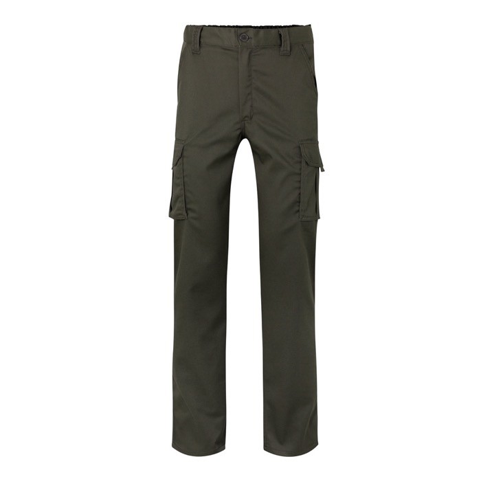 Pantalón de trabajo unisex con bolsillos 290 g/m2 color verde militar Pantalón de trabajo unisex con bolsillos 290 g/m2 color verde militar