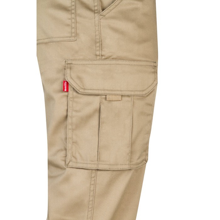 Pantalón de trabajo unisex con bolsillos 290 g/m2 color natural quinta vista Pantalón de trabajo unisex con bolsillos 290 g/m2 color natural quinta vista