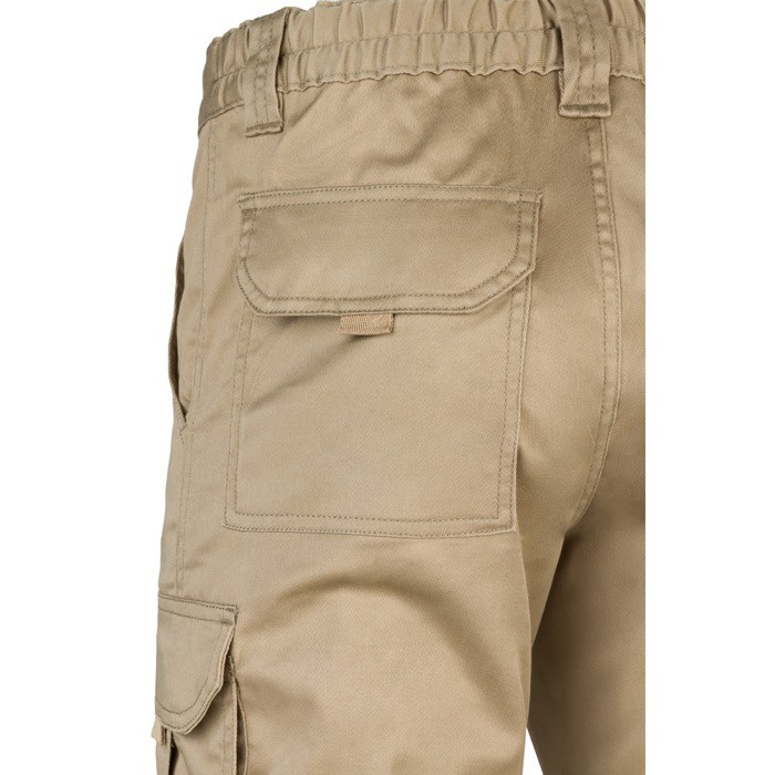 Pantalón de trabajo unisex con bolsillos 290 g/m2 color natural sexta vista Pantalón de trabajo unisex con bolsillos 290 g/m2 color natural sexta vista