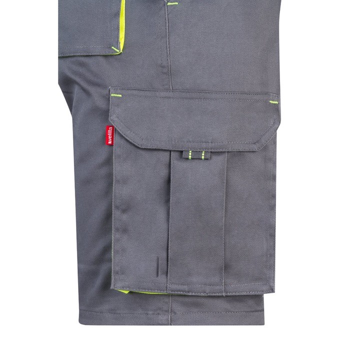 Bermudas laborales bicolor de algodón y poliéster 240 g/m2 quinta vista Bermudas laborales bicolor de algodón y poliéster 240 g/m2 quinta vista