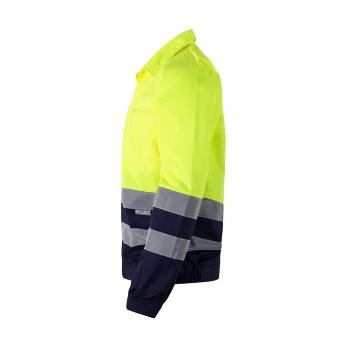 Chaqueta de trabajo extra grande en poliéster y algodón 210 g/m2 tercera vista Chaqueta de trabajo extra grande en poliéster y algodón 210 g/m2 tercera vista