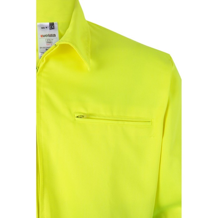 Chaqueta de trabajo extra grande en poliéster y algodón 210 g/m2 color verde quinta vista Chaqueta de trabajo extra grande en poliéster y algodón 210 g/m2 color verde quinta vista