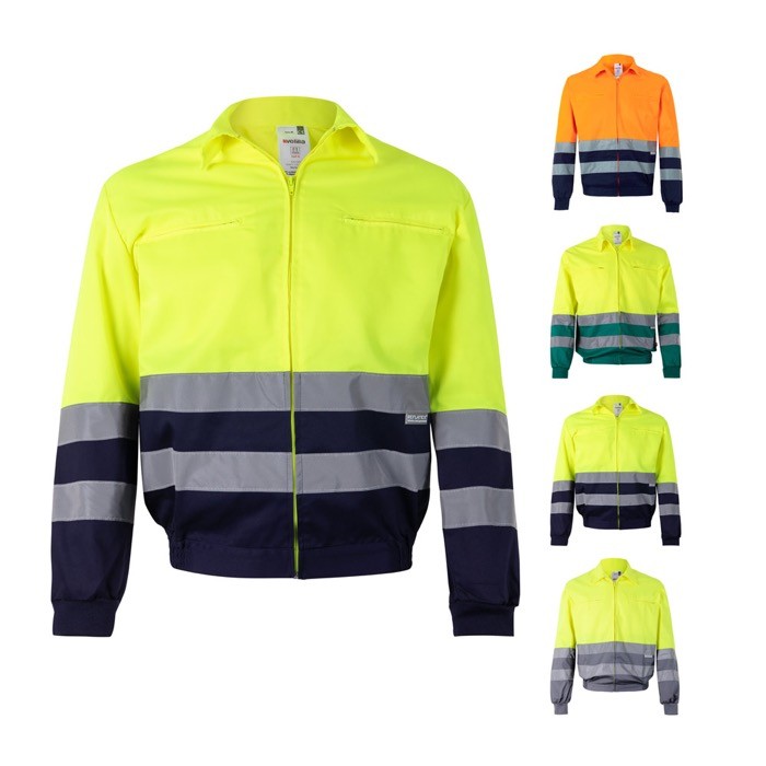 Chaqueta de trabajo extra grande en poliéster y algodón 210 g/m2 varios colores Chaqueta de trabajo extra grande en poliéster y algodón 210 g/m2 varios colores
