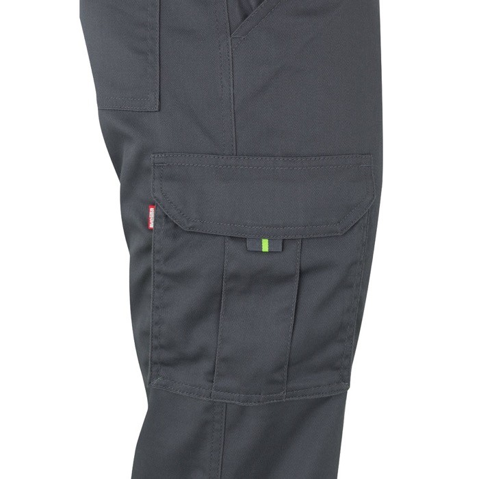 Pantalón de trabajo elástico extra grande con bolsillos 240 g/m2 color gris quinta vista Pantalón de trabajo elástico extra grande con bolsillos 240 g/m2 color gris quinta vista