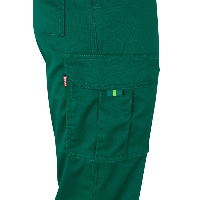 Pantalón de trabajo elástico extra grande con bolsillos 240 g/m2 color verde quinta vista Pantalón de trabajo elástico extra grande con bolsillos 240 g/m2 color verde quinta vista