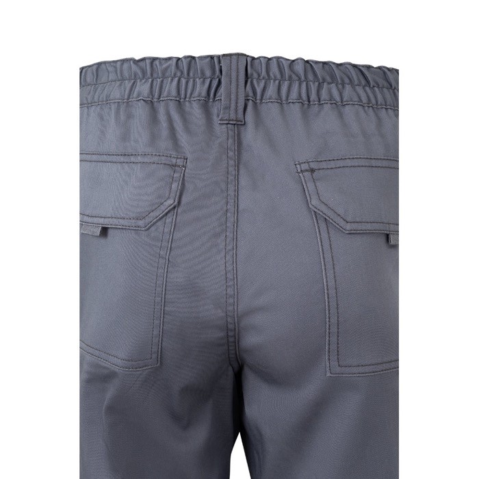 Pantalón de trabajo unisex con reflectantes 240 g/m2 color gris septima vista Pantalón de trabajo unisex con reflectantes 240 g/m2 color gris septima vista