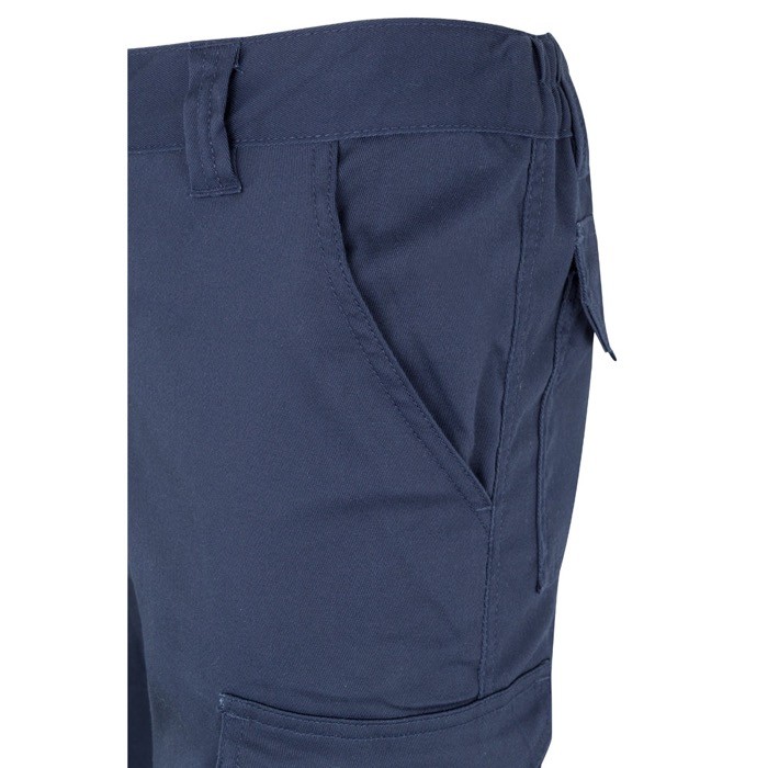 Pantalón de trabajo unisex con reflectantes 240 g/m2 color azul marino octava vista Pantalón de trabajo unisex con reflectantes 240 g/m2 color azul marino octava vista