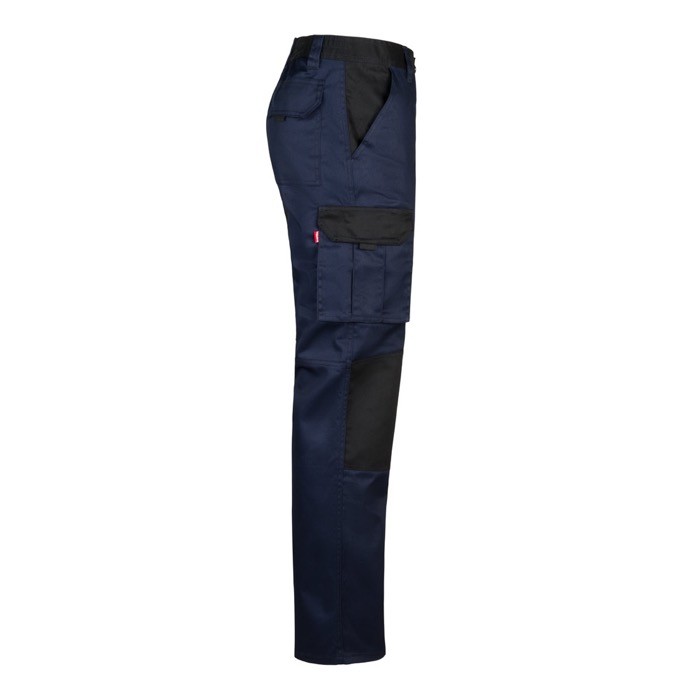 Pantalón de sarga de trabajo de algodón y poliéster 240 g/m2 color azul cuarta vista Pantalón de sarga de trabajo de algodón y poliéster 240 g/m2 color azul cuarta vista