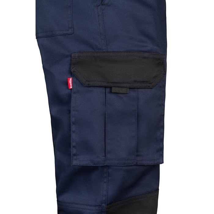 Pantalón de sarga de trabajo de algodón y poliéster 240 g/m2 color azul quinta vista Pantalón de sarga de trabajo de algodón y poliéster 240 g/m2 color azul quinta vista
