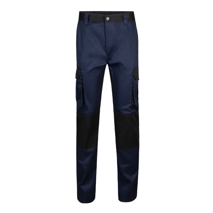Pantalón de sarga de trabajo de algodón y poliéster 240 g/m2 color azul Pantalón de sarga de trabajo de algodón y poliéster 240 g/m2 color azul