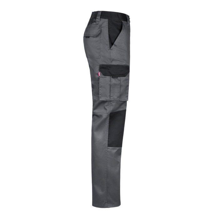 Pantalón de sarga de trabajo de algodón y poliéster 240 g/m2 color gris cuarta vista Pantalón de sarga de trabajo de algodón y poliéster 240 g/m2 color gris cuarta vista