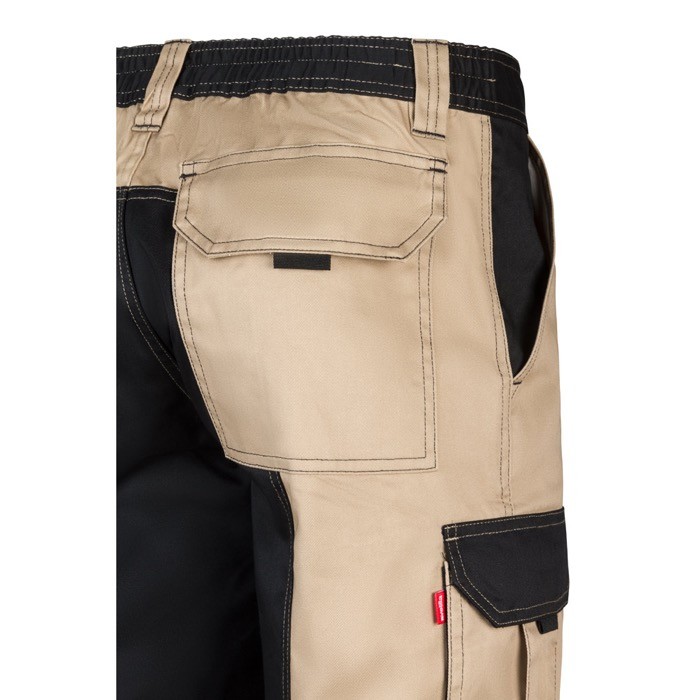 Pantalón de sarga de trabajo de algodón y poliéster 240 g/m2 color beige sexta vista Pantalón de sarga de trabajo de algodón y poliéster 240 g/m2 color beige sexta vista