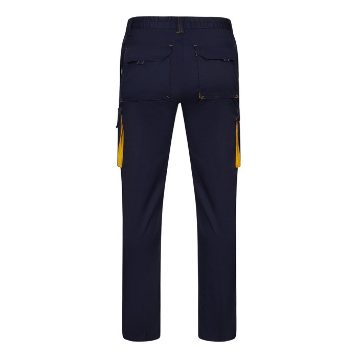 Pantalón laboral unisex bicolor en algodón y poliéster 240 g/m2 segunda vista Pantalón laboral unisex bicolor en algodón y poliéster 240 g/m2 segunda vista