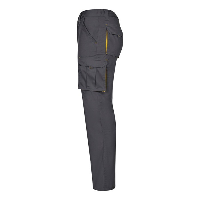 Pantalón laboral unisex bicolor en algodón y poliéster 240 g/m2 tercera vista Pantalón laboral unisex bicolor en algodón y poliéster 240 g/m2 tercera vista