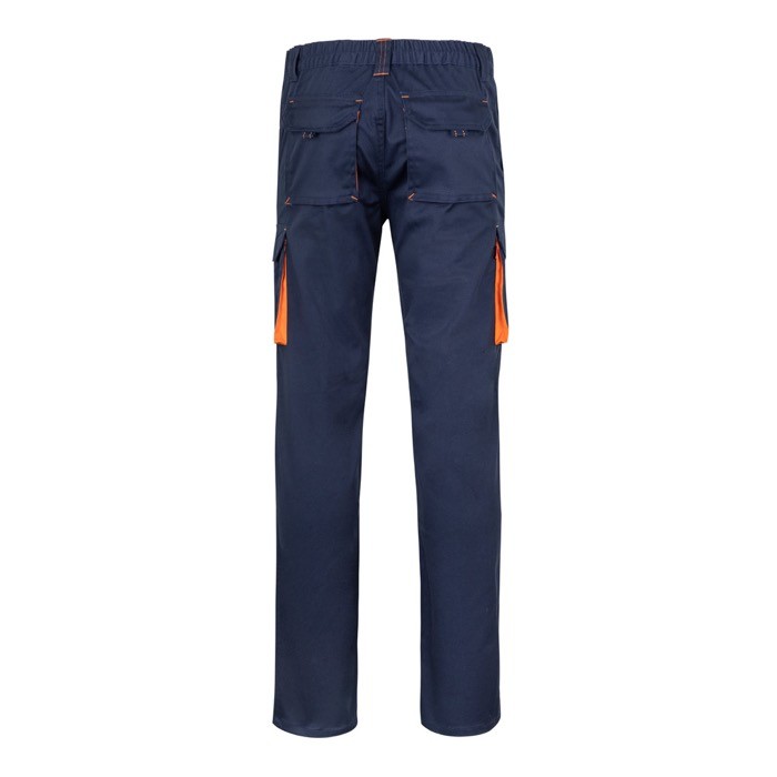 Pantalón laboral unisex bicolor en algodón y poliéster 240 g/m2 segunda vista Pantalón laboral unisex bicolor en algodón y poliéster 240 g/m2 segunda vista