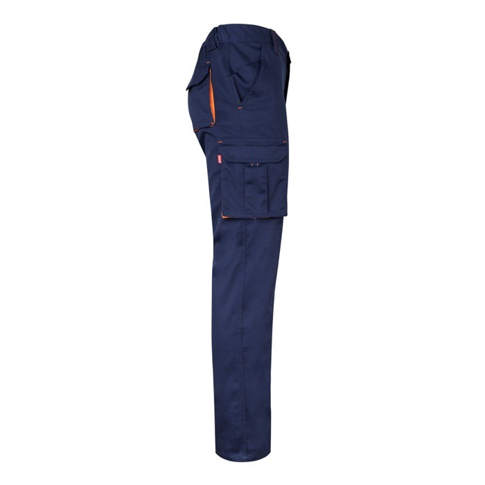 Pantalón laboral unisex bicolor en algodón y poliéster 240 g/m2 cuarta vista Pantalón laboral unisex bicolor en algodón y poliéster 240 g/m2 cuarta vista
