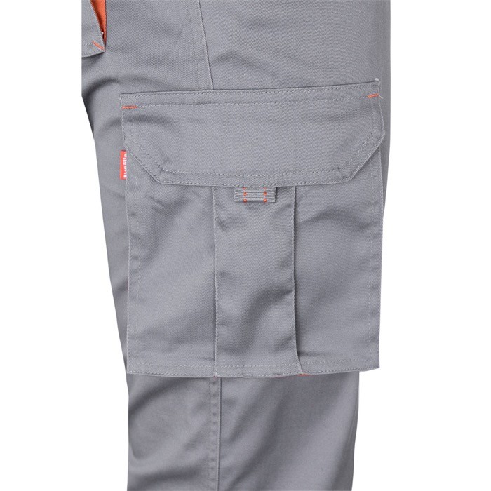 Pantalón laboral unisex bicolor en algodón y poliéster 240 g/m2 quinta vista Pantalón laboral unisex bicolor en algodón y poliéster 240 g/m2 quinta vista