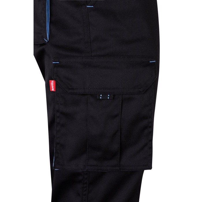 Pantalón laboral unisex bicolor en algodón y poliéster 240 g/m2 color azul claro quinta vista Pantalón laboral unisex bicolor en algodón y poliéster 240 g/m2 color azul claro quinta vista