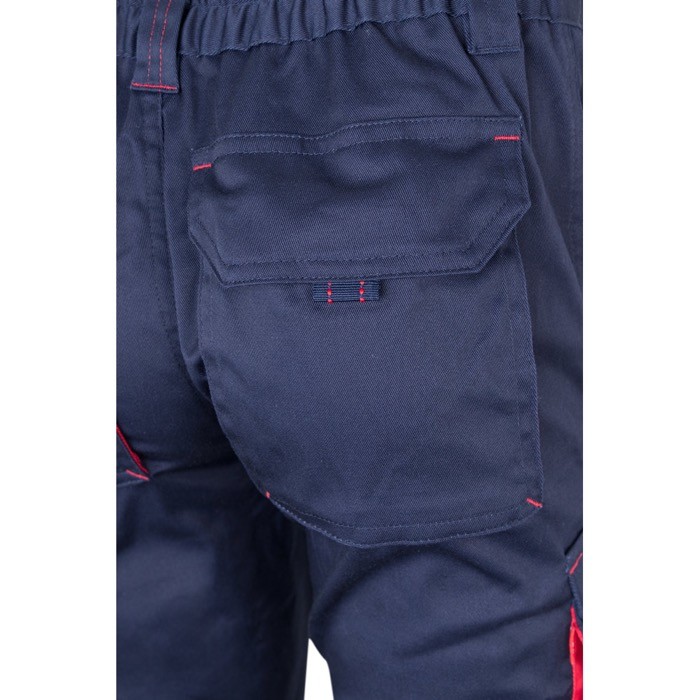 Pantalón laboral unisex bicolor en algodón y poliéster 240 g/m2 sexta vista Pantalón laboral unisex bicolor en algodón y poliéster 240 g/m2 sexta vista